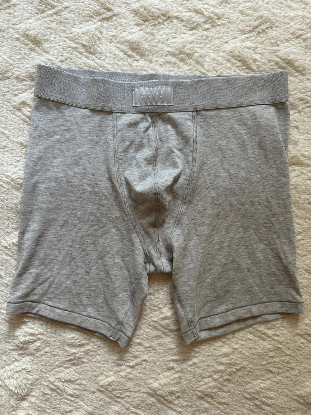 SKIMS Light Gray Men's Boxer Briefs - Soft Stretch Support​